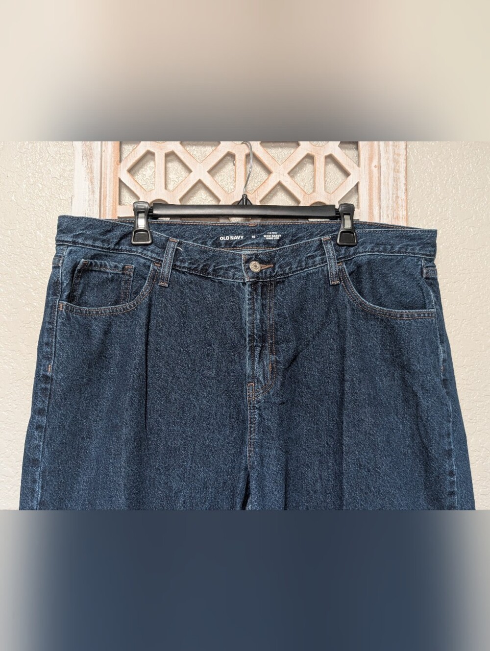 Old Navy Mid-Rise WOW Baggy Wide Leg Jeans Women's Plus Size 18 Denim Y2K 90s - Picture 2 of 7